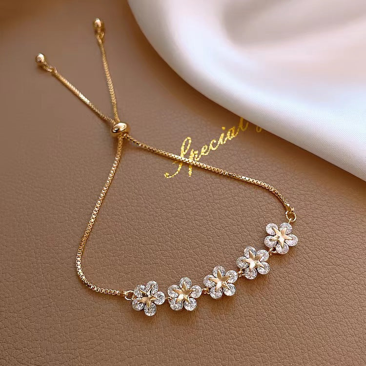 Wholesale ins cold style design adjustable drawstring Gypsophila bracelets